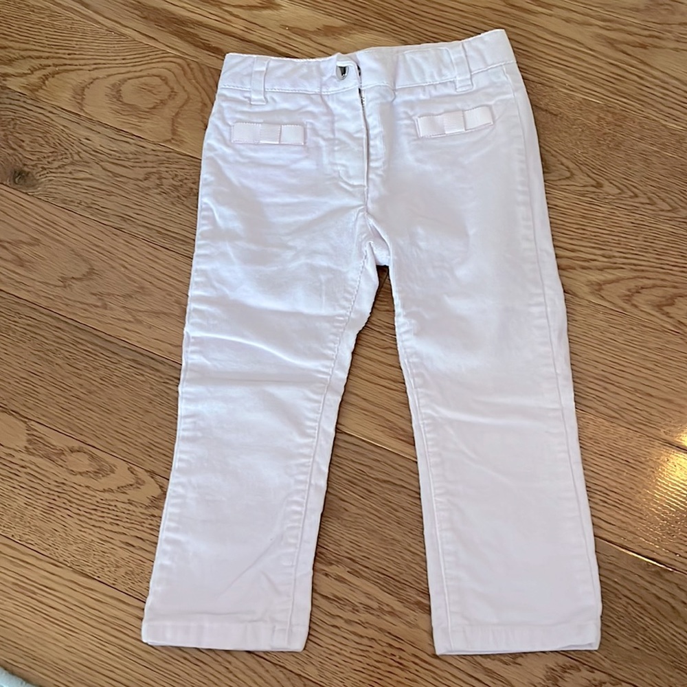 Jacadi little girls light pink corduroy pants 24 mos